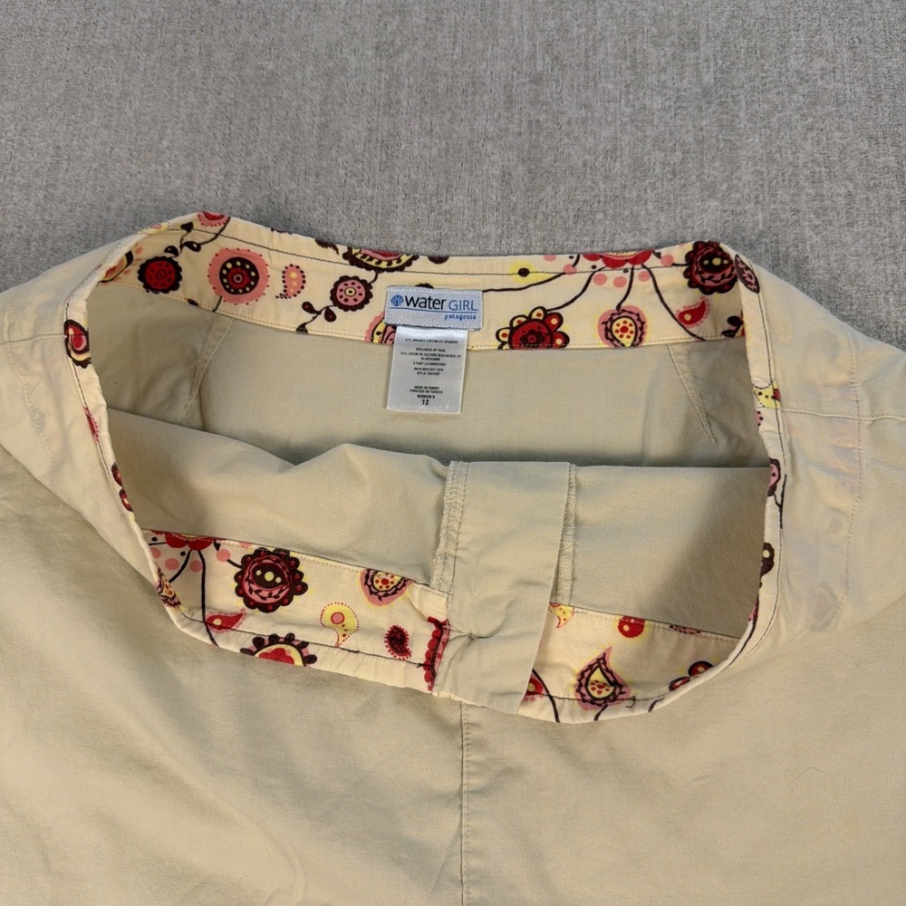 Vintage Y2K Patagonia Water Girl Organic Cotton Utility Skirt Khaki Womens 12 - Picture 7 of 11